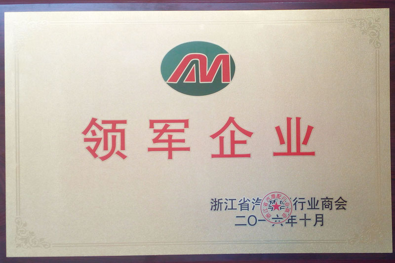 浙江省汽摩配行業(yè)商會“領(lǐng)軍企業(yè)”（2016）